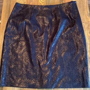 Chico’s black reptile embossed pencil skirt
